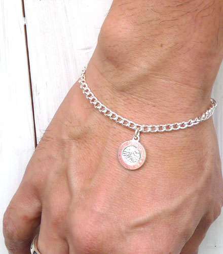 St.Christopher silver pink item photo3