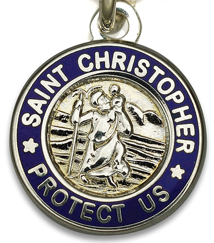 St.Christopher silver royalblue item photo2