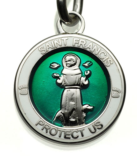 St.Christopher St.Francis forestgreen-white item photo2