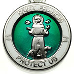 St.Christopher St.Francis forestgreen-white