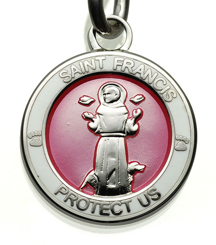 St.Christopher St.Francis pink-white item photo2