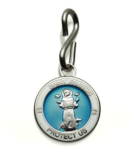 St.Christopher St.Francis turquoise-white item photo1