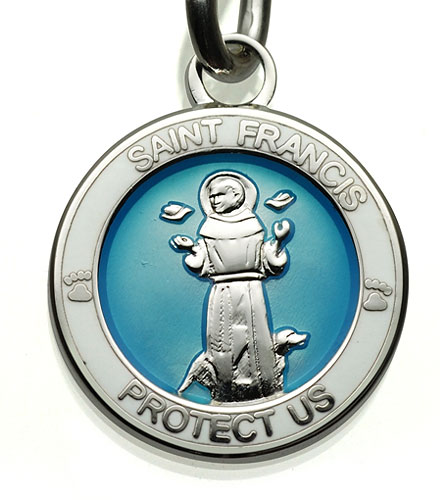 St.Christopher St.Francis turquoise-white item photo2