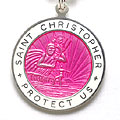 St.Christopher セント クリストファー ラージ fuchsia-white pair